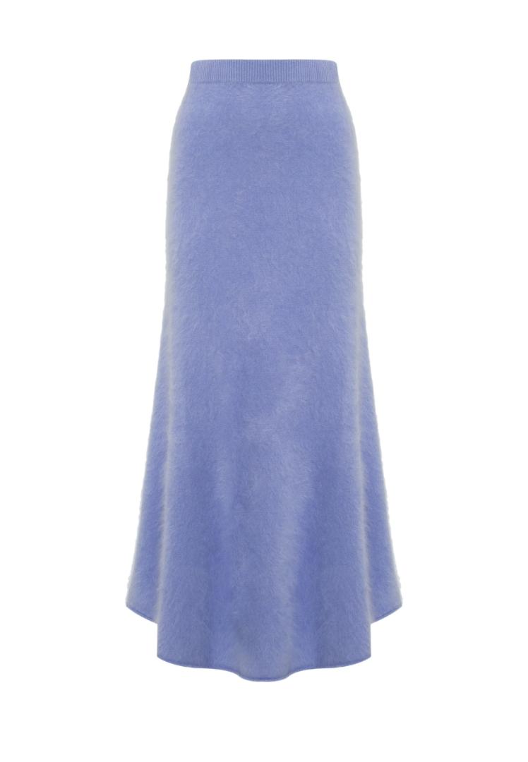 Юбка из пушистого кашемира "Васильковый Иней"