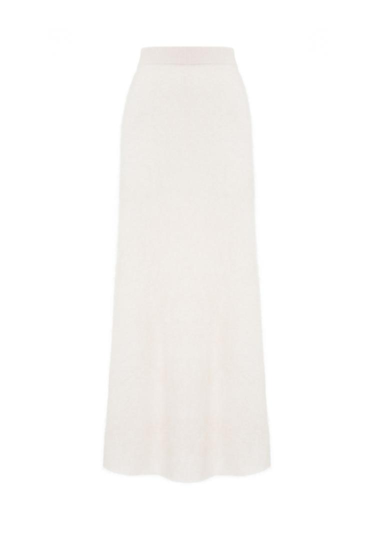 Юбка из пушистого кашемира "Сливочный Пломбир"