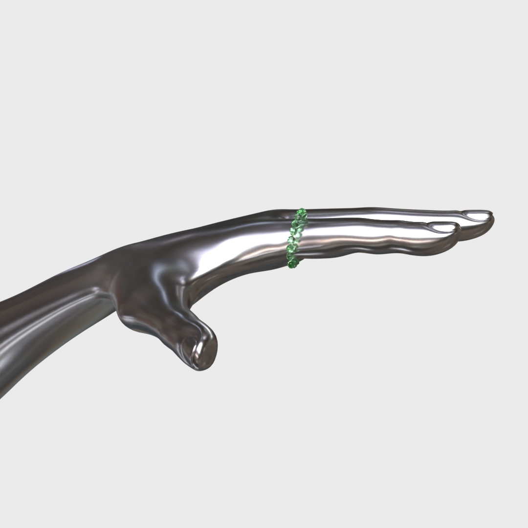 Мягкое кольцо CRYSTAL GREEN