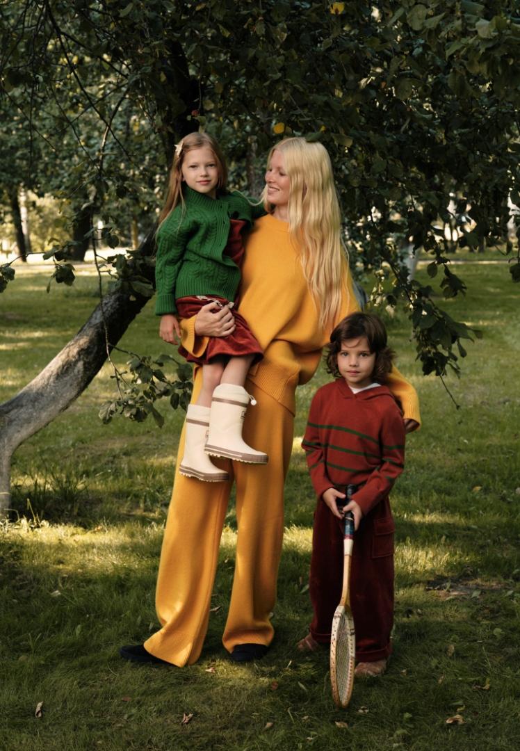 Брюки с манжетами из кашемира "Цветочный Мед"