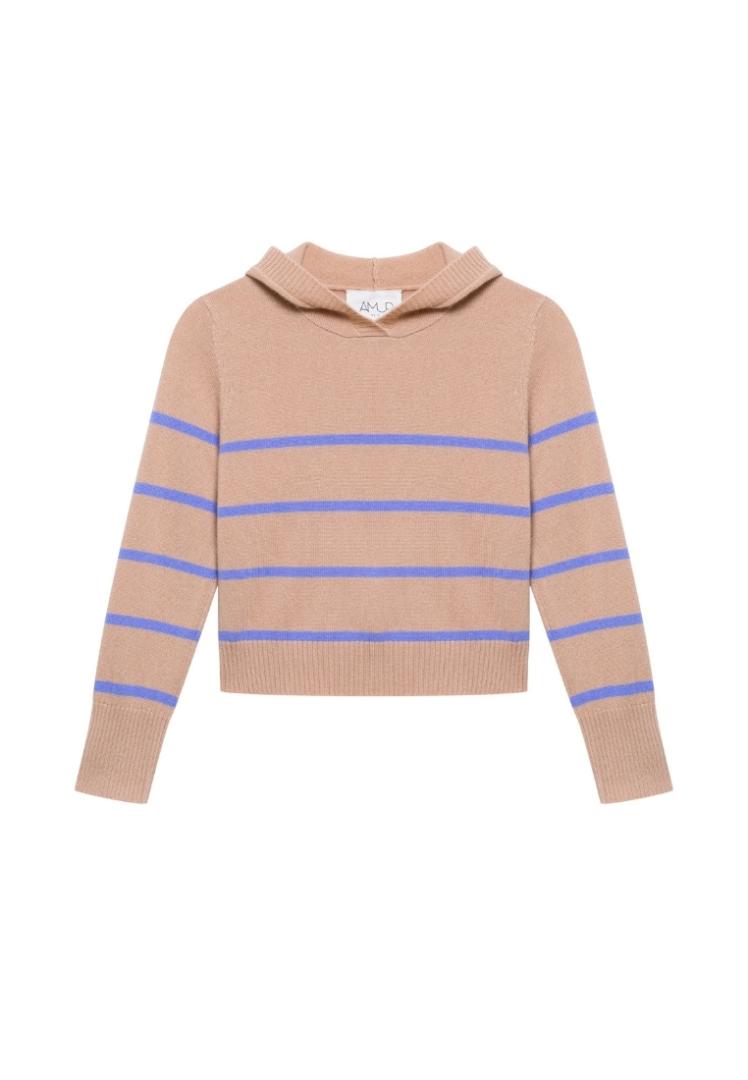 Худи из кашемира детское "Латте с Васильками" Худи из кашемира детское "Латте с Васильками"