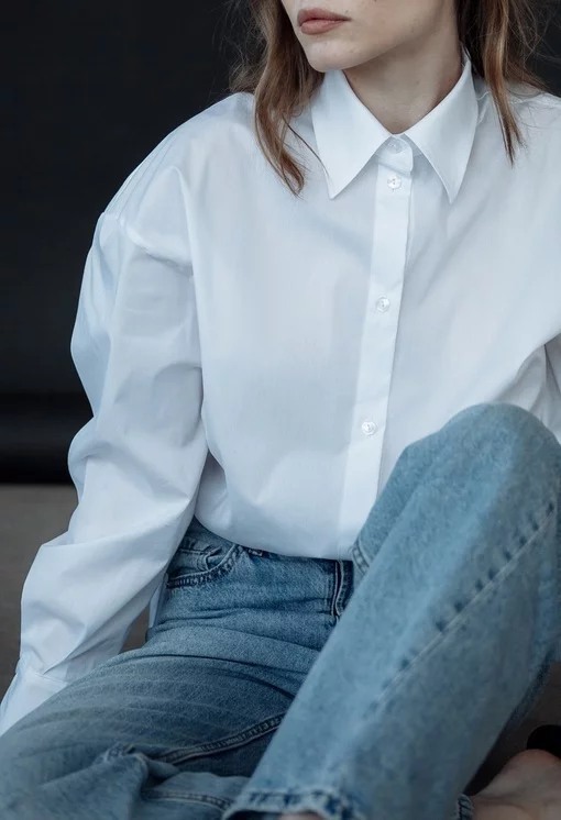 Рубашка оверсайз белая