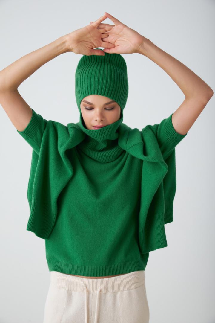 Футболка из кашемира "Майская Зелень"