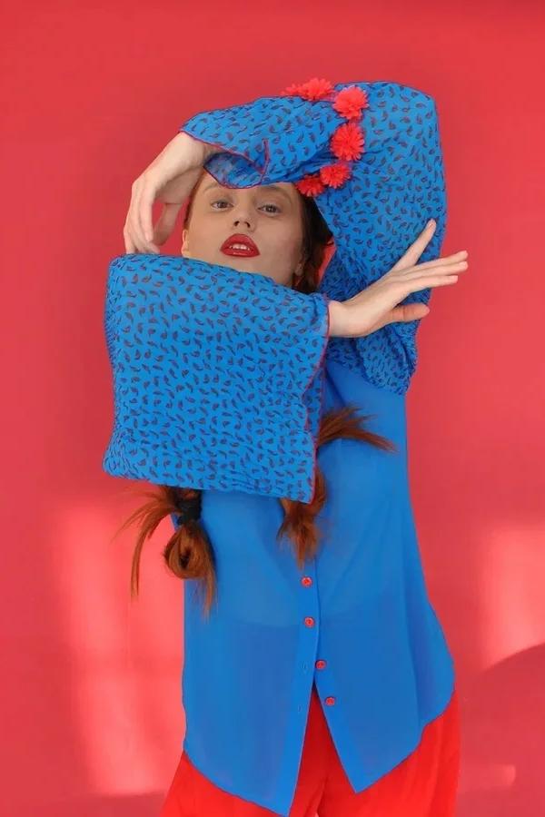 Рубашка из крепа "Вопрос"