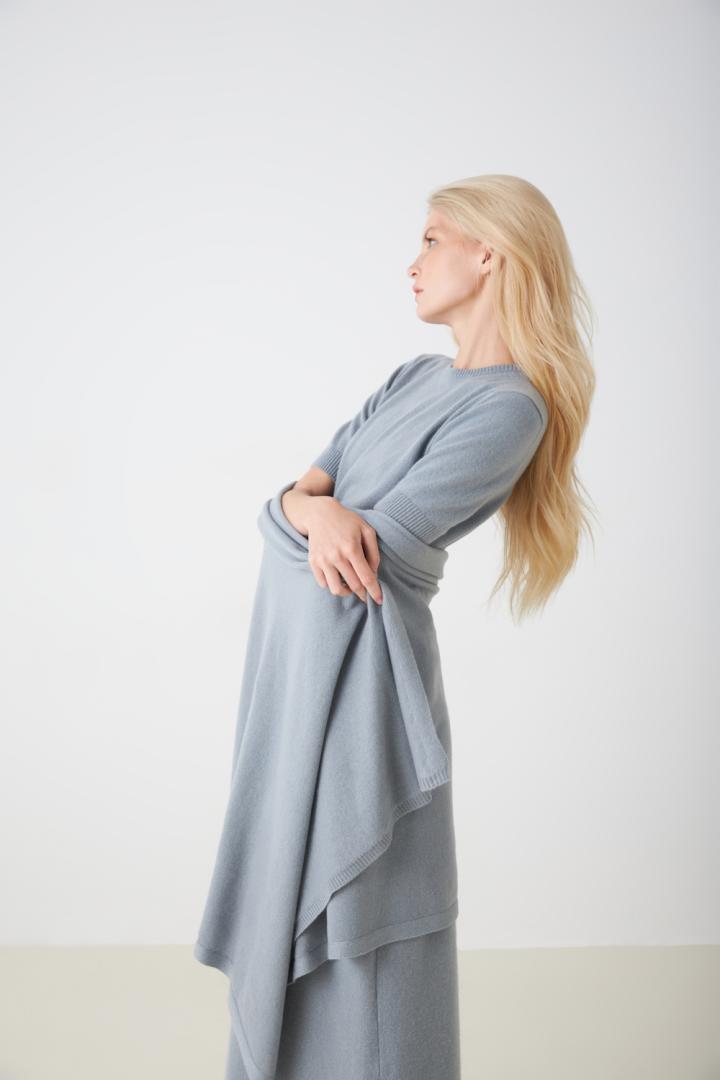 Палантин из кашемира "Темный Жемчуг"