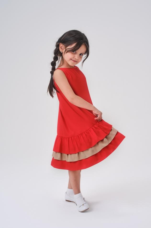 Сарафан-Кармен из шелкового бамбука детский "Алая Роскошь" Сарафан-Кармен из шелкового бамбука детский "Алая Роскошь"