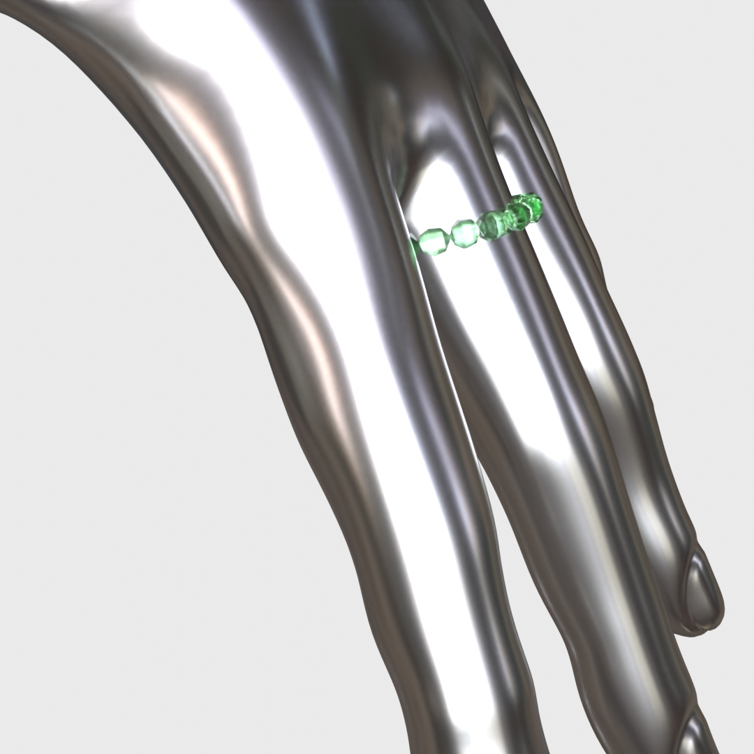 Мягкое кольцо CRYSTAL GREEN