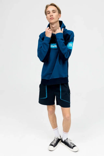 Спортивный костюм темно-синий (Худи и шорты)