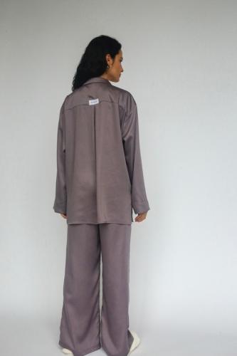 Рубашка с длинным рукавом "Сливовая дымка"