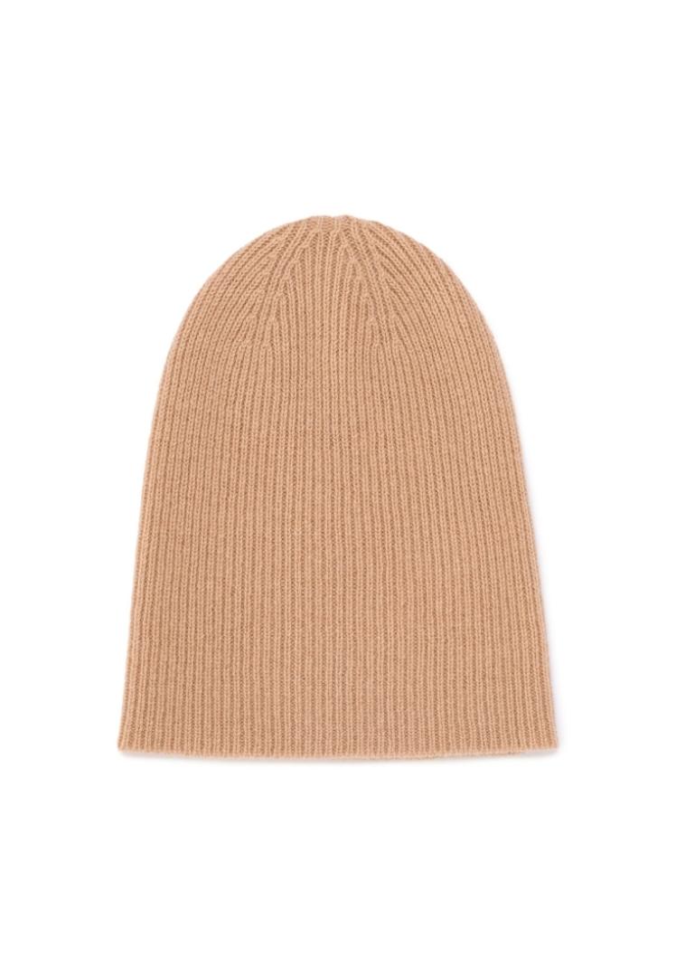 Шапка тонкая из кашемира "Кремовый Латте"