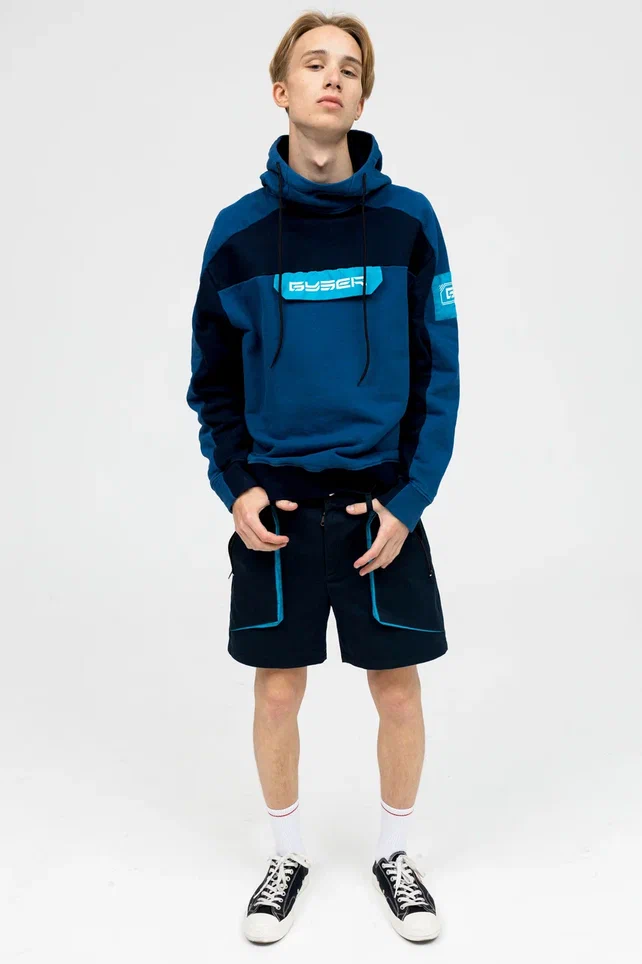 Спортивный костюм темно-синий (Худи и шорты)