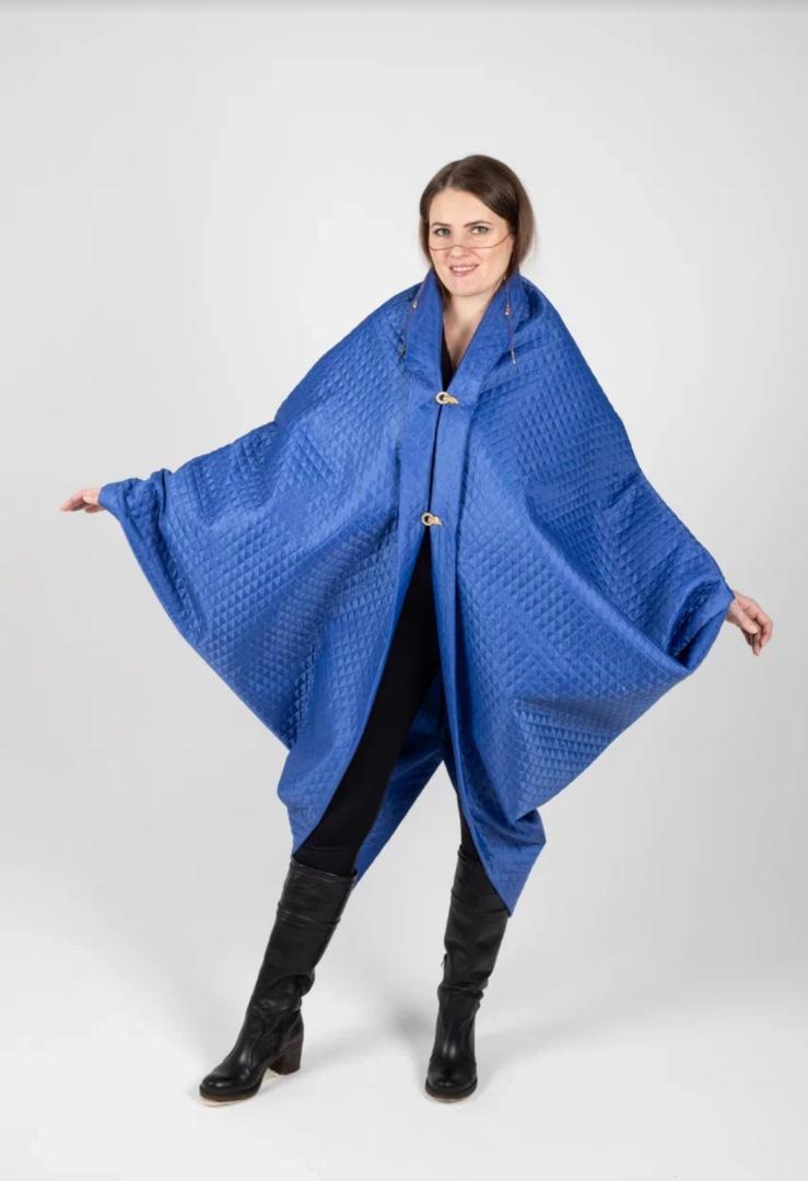 Накидка - трансформер синяя