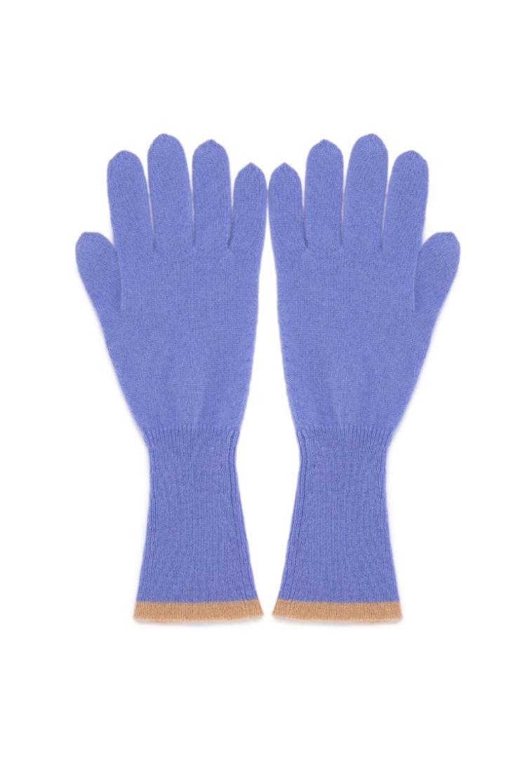 Перчатки кашемировые удлиненные "Васильковый Иней"