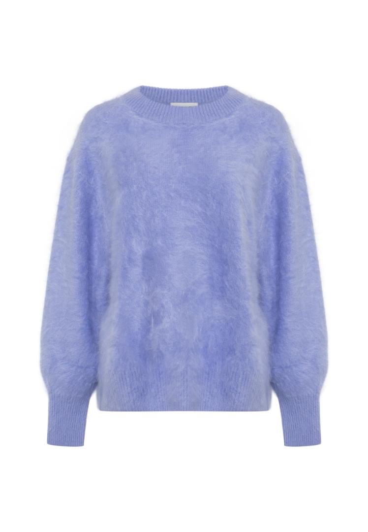 Свитер из пушистого кашемира "Васильковый Иней"