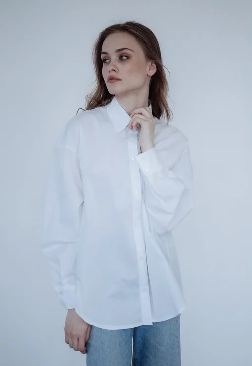 Рубашка оверсайз белая