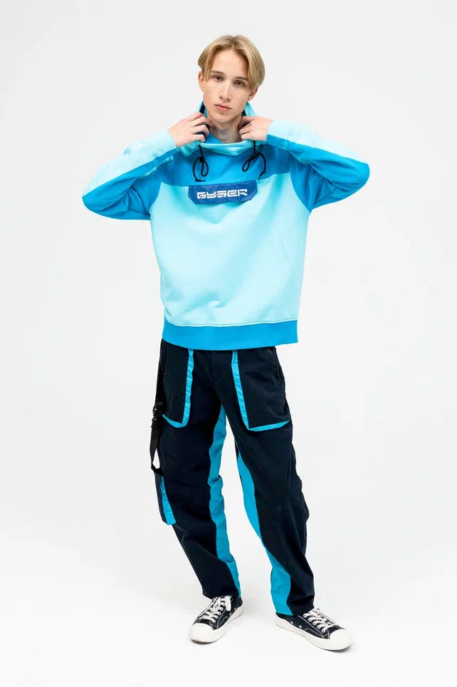 Спортивный костюм бирюзовый (Худи и штаны)