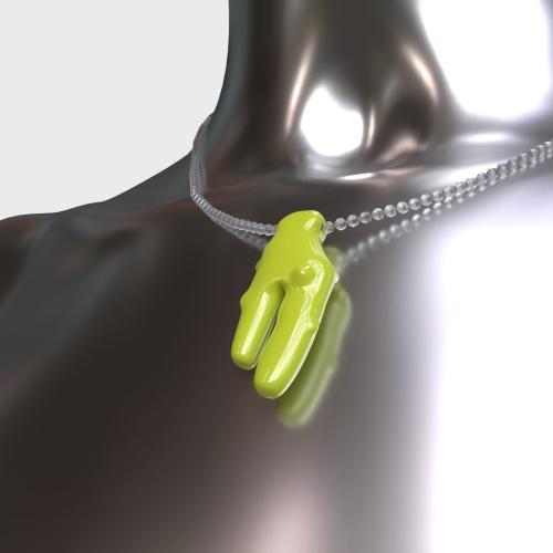 Колье с подвеской CACTUS GREEN