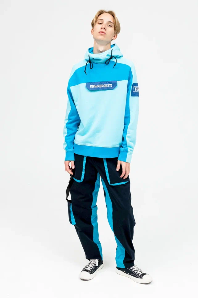 Спортивный костюм бирюзовый (Худи и штаны)