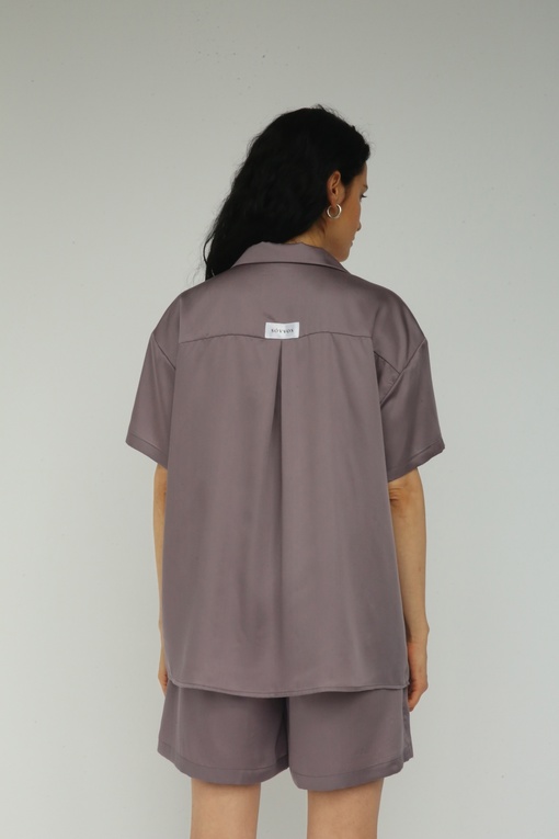 Рубашка с коротким рукавом "Сливовая дымка"