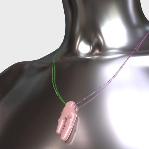 Колье с подвеской CACTUS BUBBLE GUM