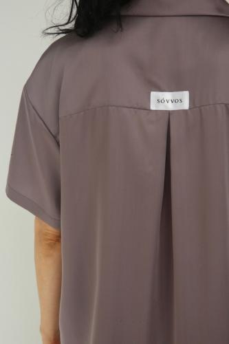 Рубашка с коротким рукавом "Сливовая дымка"