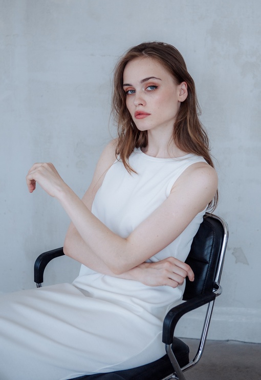 Платье-сетка 2 в 1 белое