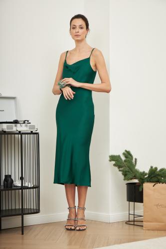 Платье-комбинация Вика "Изумрудный"