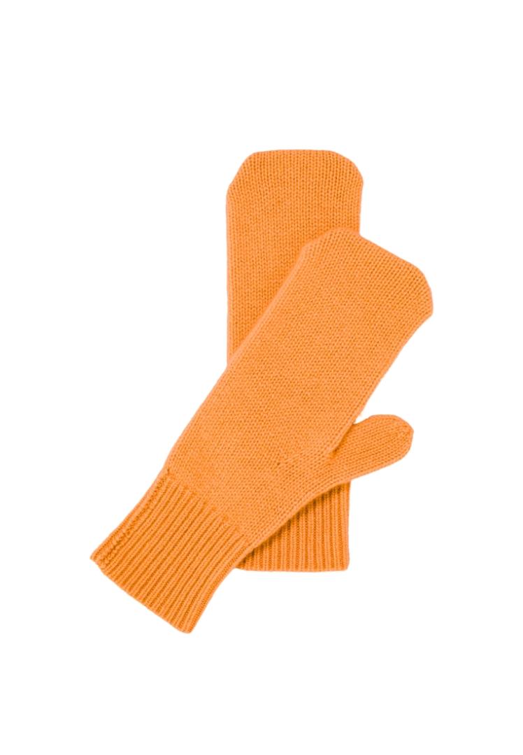 Варежки из кашемира "Сочный Абрикос"