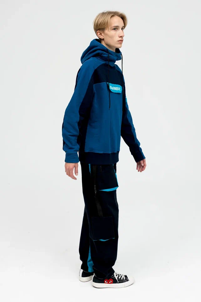 Спортивный костюм темно-синий (Худи и брюки)