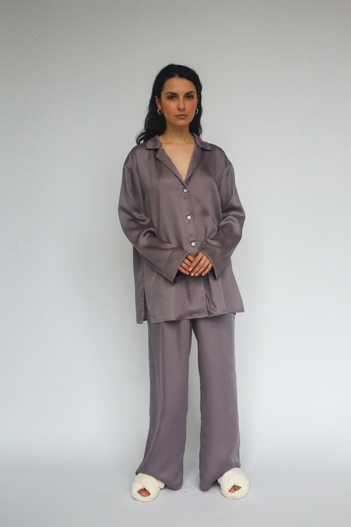 Рубашка с длинным рукавом "Сливовая дымка"