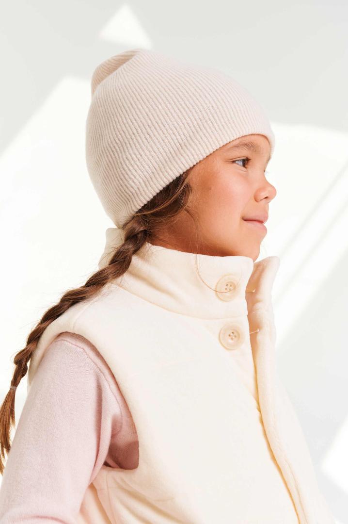 Шапка из кашемира детская "Сливочный Пломбир" Шапка из кашемира детская "Сливочный Пломбир"