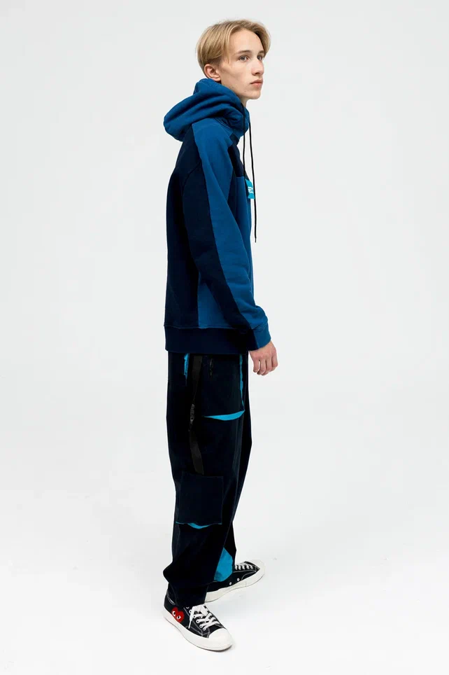 Спортивный костюм темно-синий (Худи и брюки)