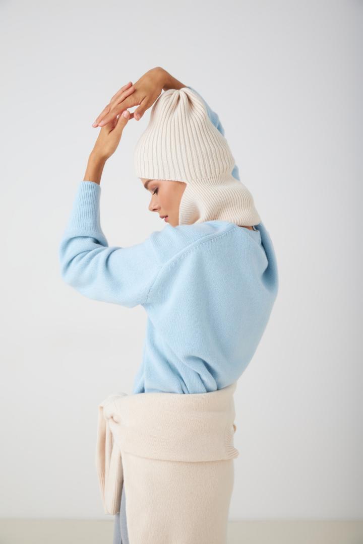 Балаклава из кашемира "Взбитые Сливки" Балаклава из кашемира "Взбитые Сливки"