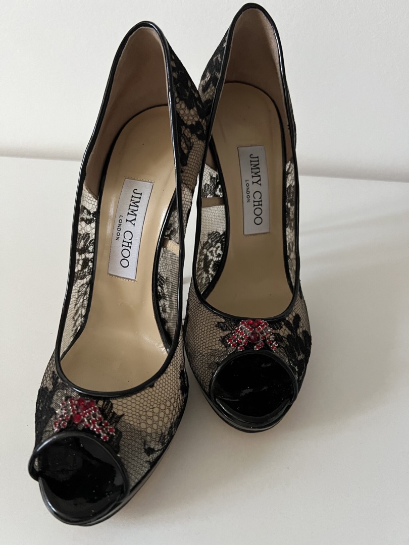 Съемные украшения для обуви "Красные стразы"