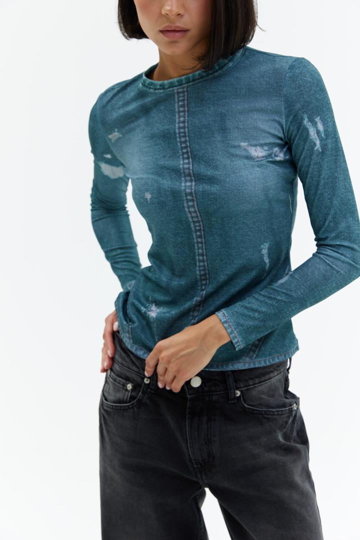 Лонгслив Denim GREEN