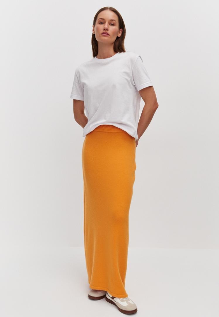 Юбка из кашемира "Сочный Абрикос"