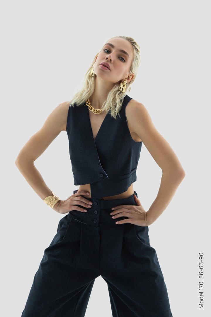 Жилет Asymmetrical Vest Gray Blue