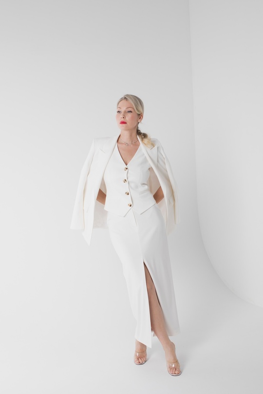 Юбка-карандаш "Молочный"