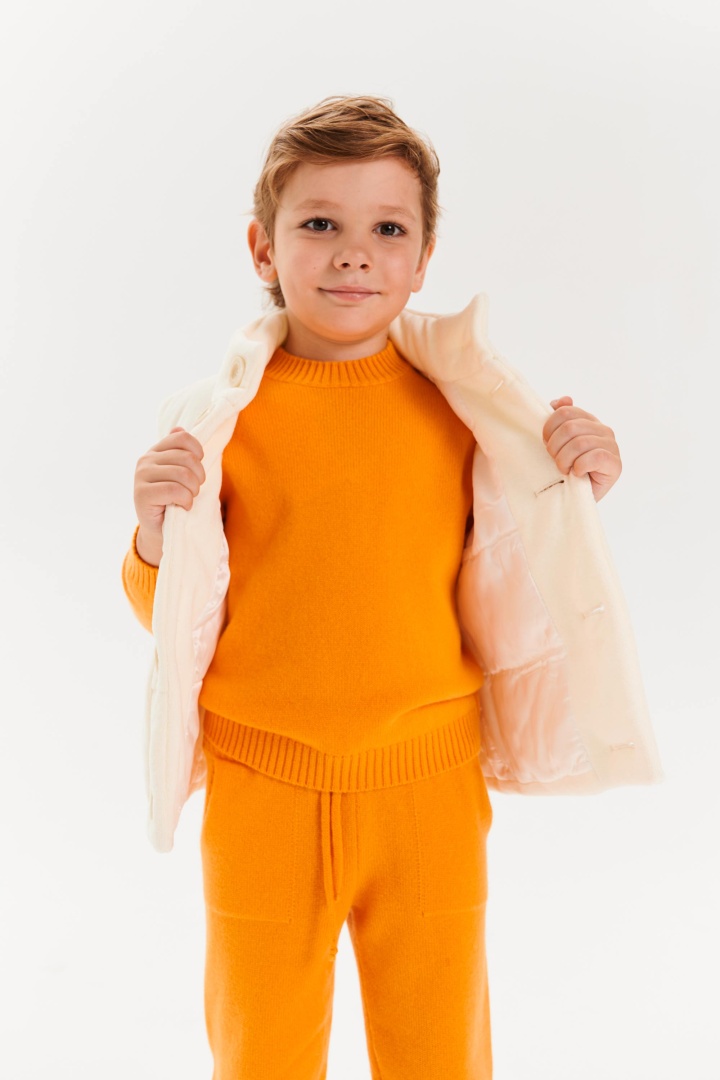 Свитер из кашемира детский "Сочный Абрикос" Свитер из кашемира детский "Сочный Абрикос"