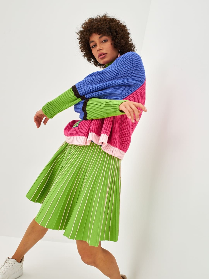 Юбка трикотажная Green Pink