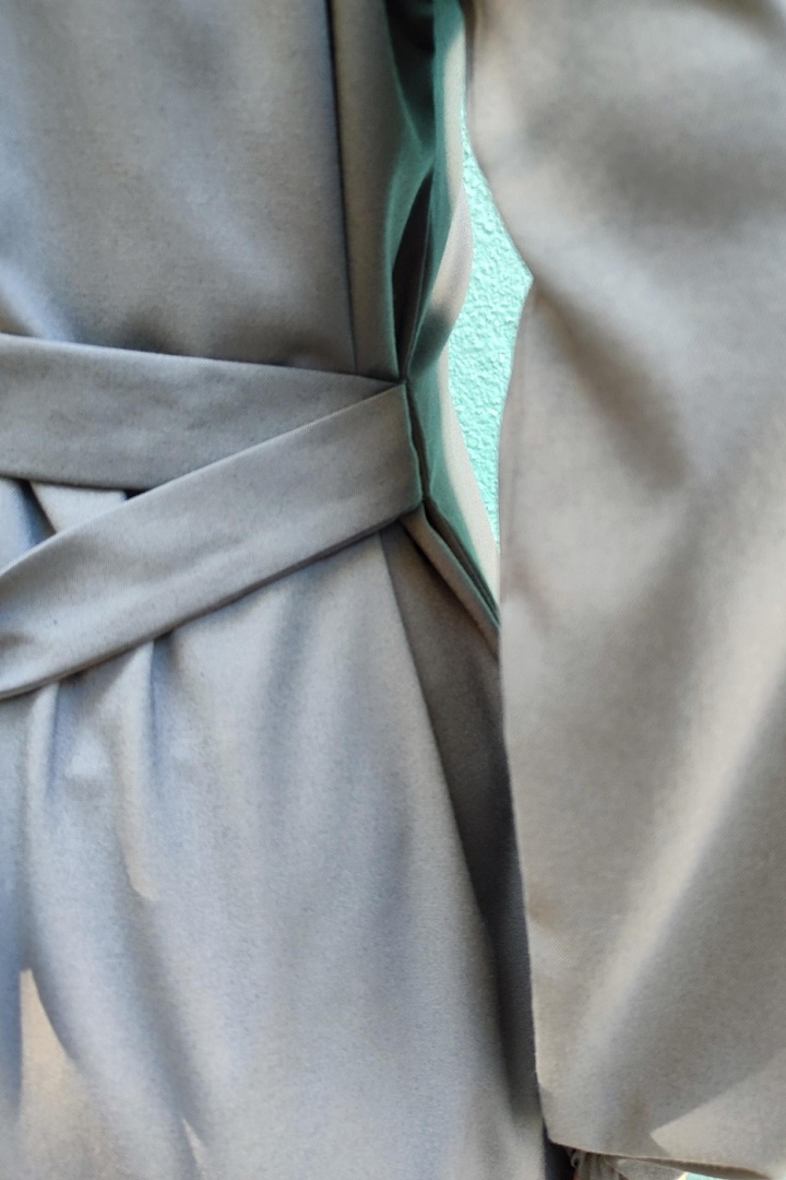 Платье - рубашка из графитовой смесовой ткани