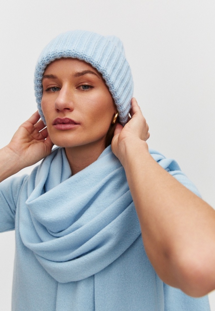 Шапка бини из кашемира "Шепот Неба"
