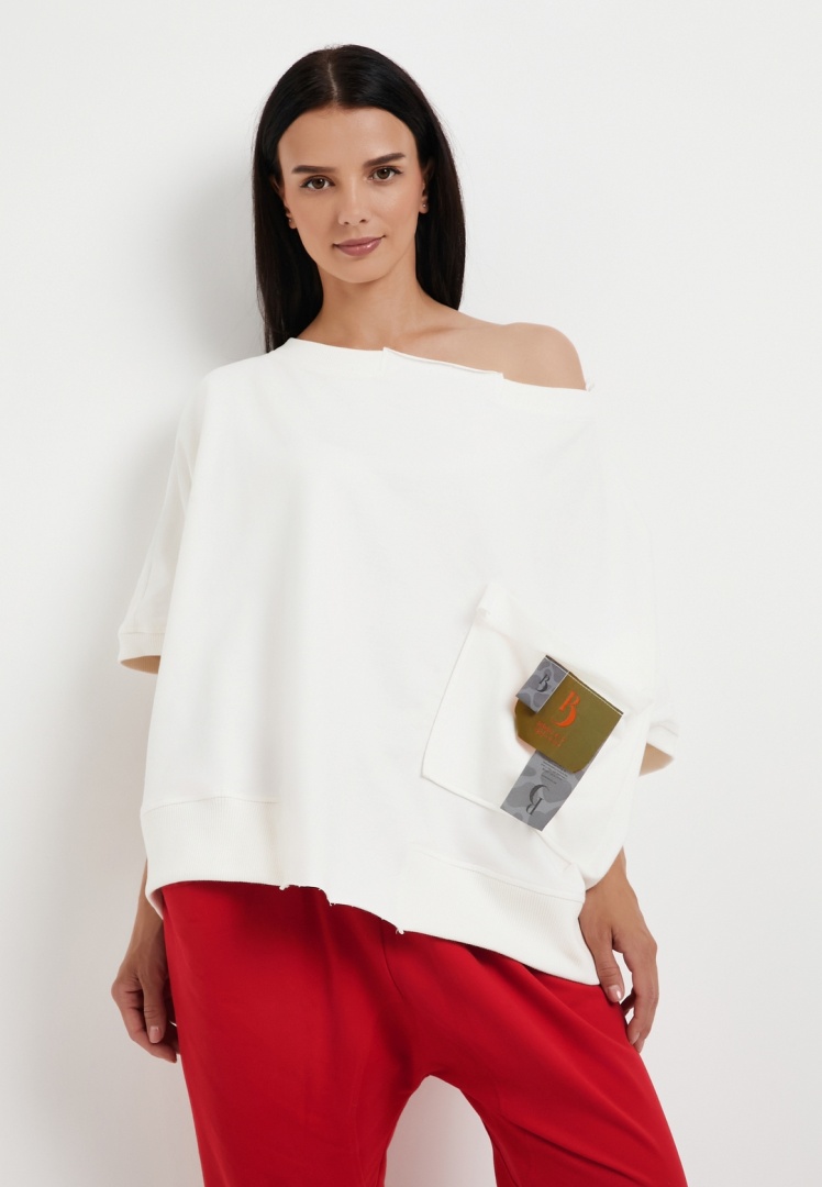 Футболка Летучая мышь белая