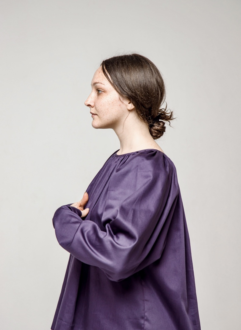 Фиолетовая рубашка "Рукава"