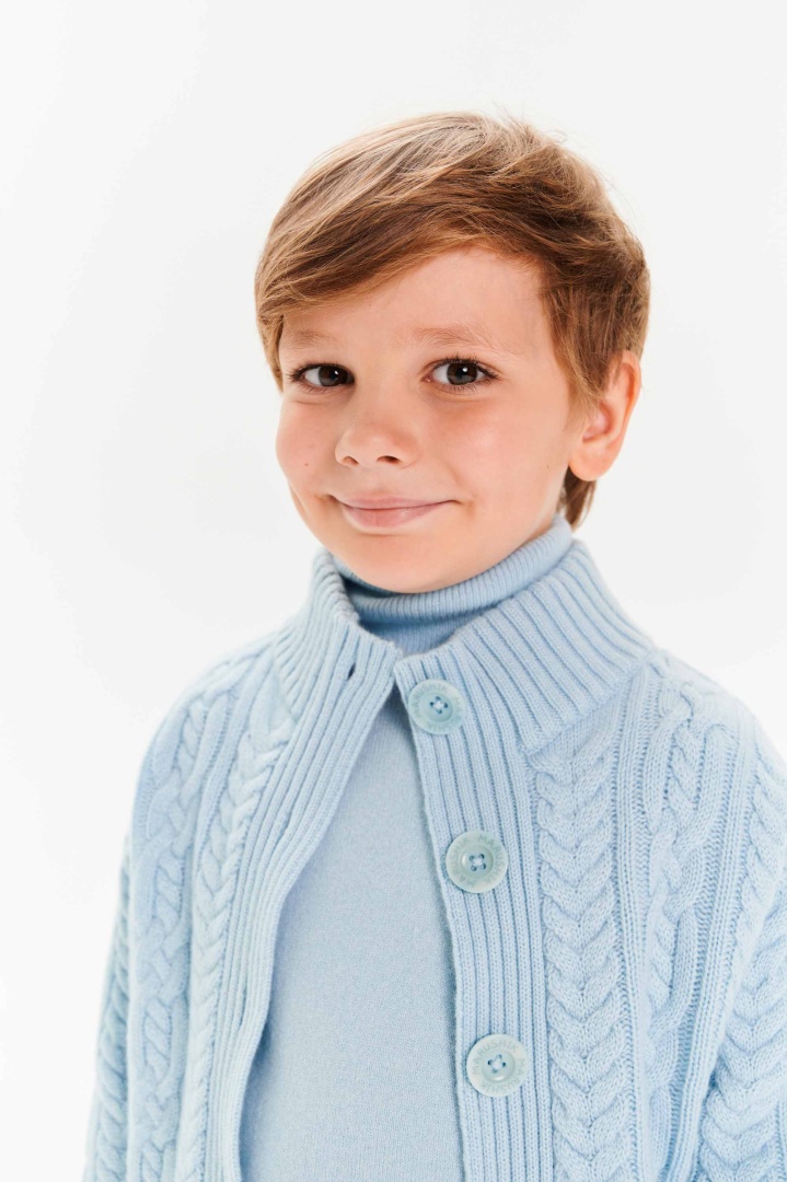 Кардиган из кашемира детский "Шепот Неба" Кардиган из кашемира детский "Шепот Неба"