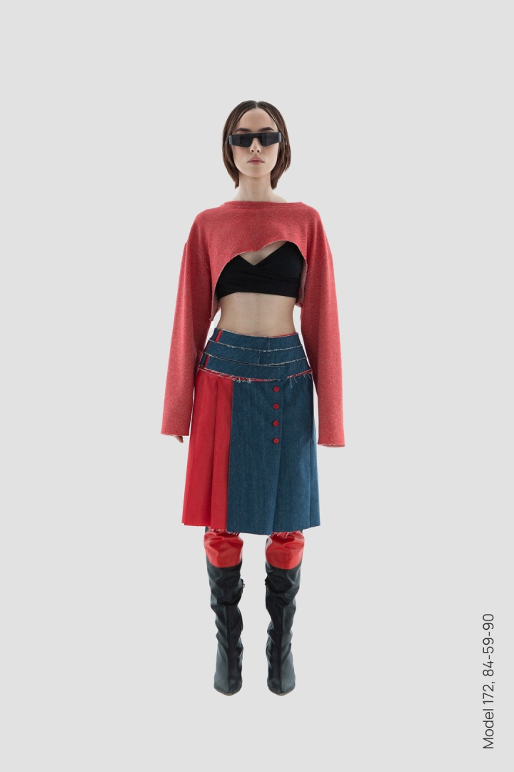 Худи укороченное Crop Hoodie Red