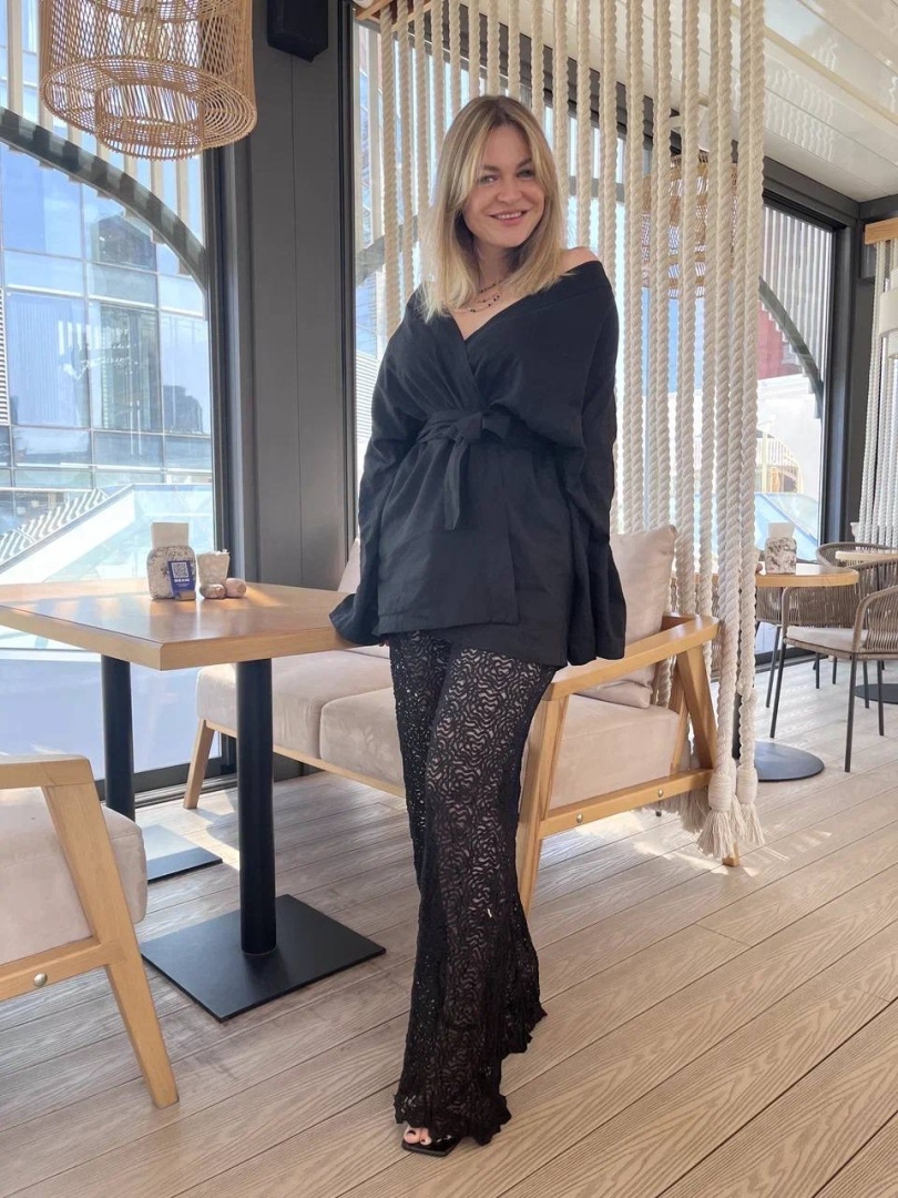 Брюки кружевные