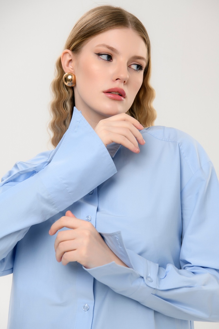Рубашка голубая "Соллия"