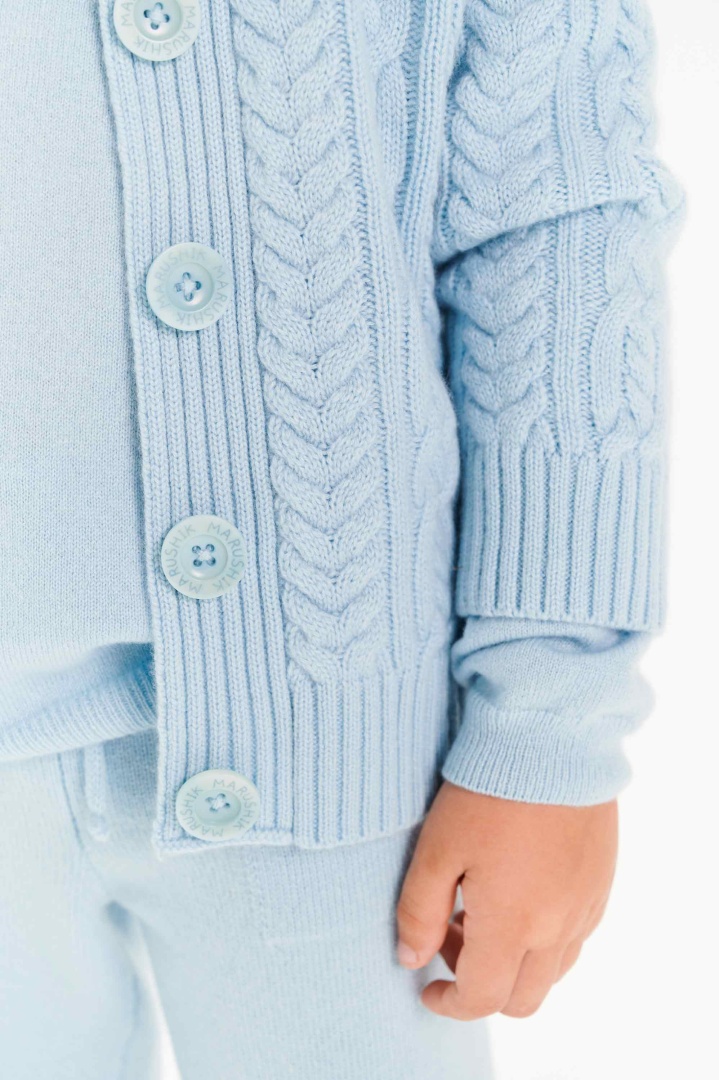 Кардиган из кашемира детский "Шепот Неба" Кардиган из кашемира детский "Шепот Неба"