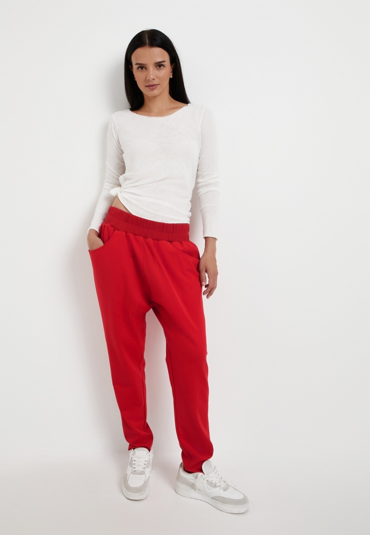 Брюки галифе красные 
